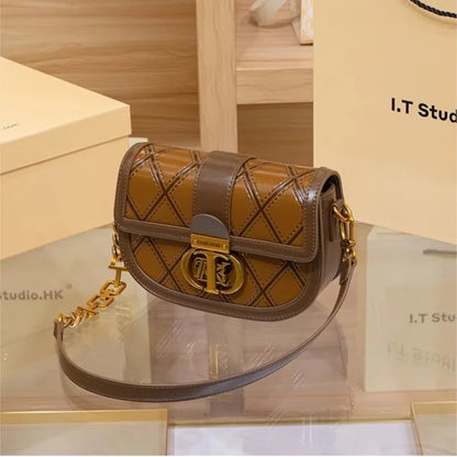 Women's shoulder bag designer brand genuine leather underarm bag for women's 2024 new high-end spring/summer crossbody small bag