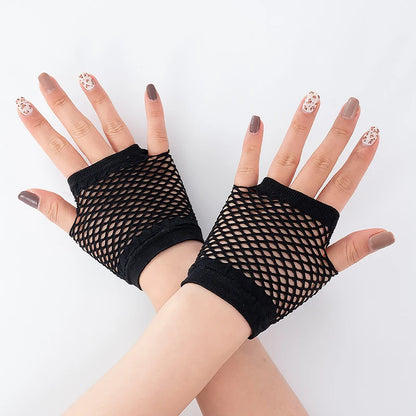 New Fashion Neon Fishnet Fingerless Long Gloves Leg Arm Cuff Party Wear Fancy Dress for Womens Sexy Beautiful Arm Warmer