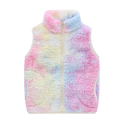 Spring Autumn Warm Children Vest Coat Baby Fleece Waistcoat Sleeveless Kids Outerwear Boys Girls Jacket 2-10 Year Child Clothing