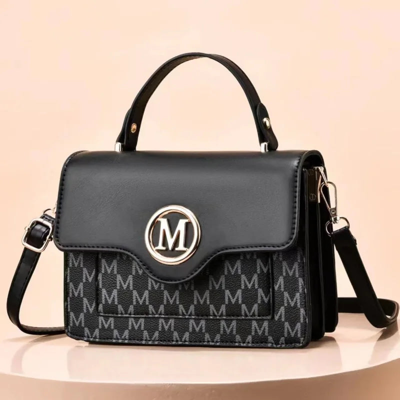 Letter Printed Leather Female Bag 2024 New Women Luxury Handbags Purse Women Designer Shoulder Crossbody Messenger Bags