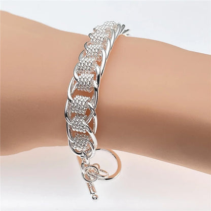 Andara Wholesale 925 Silver Bracelet Elegant Chain High Quality Jewelry For Men&Women Christmas Gifts