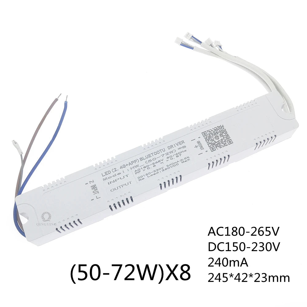 AC220V 2.4G Intelligent LED Driver RF Remote Control 12-40W 36-50W 40-60W 50-72W X2 X4 X6 X8 240mA Dimming Lighting Transformer