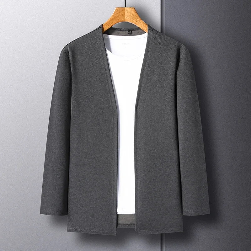 New Men's Long Sleeved Cardigan Jacket Casual Fashion Top