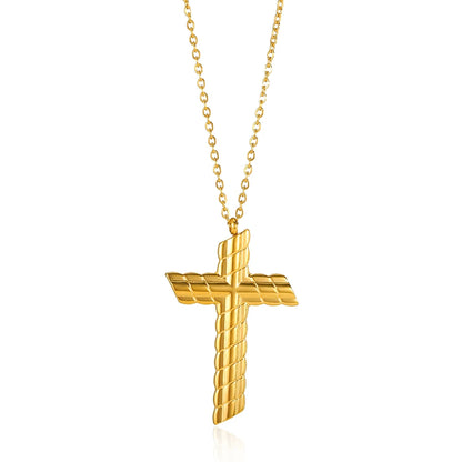 Christian Jesus Cross Necklace For Women Men Stainless Steel Chains Choker Religion Cross Pendants Jewelry Prayer Baptism Gifts