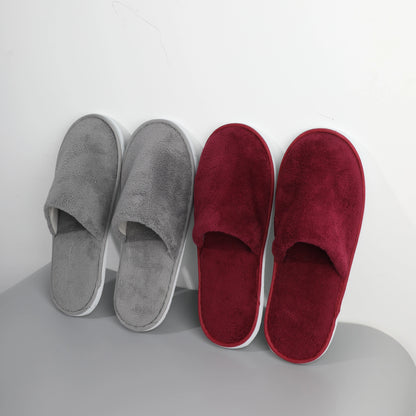 New Winter Women Fur Slippers Open Toe Flip Flops Thicken Warm Plush Home Shoes Couple Indoor Slippers for Bedroom Slides