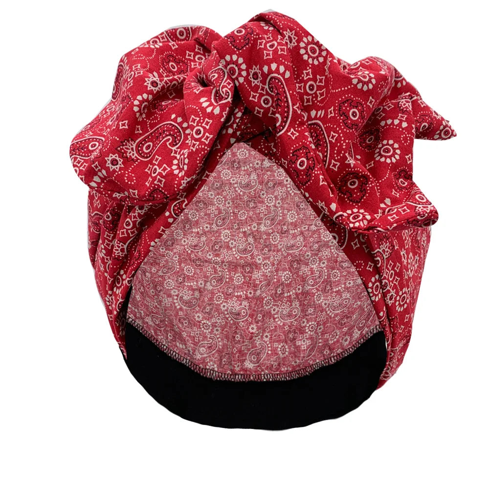 French Vintage Turban Hat Fashion Female Bandana Headband Women's Hair Cover Cap Ladies Head Wraps Muslim Headscarf Bonnet