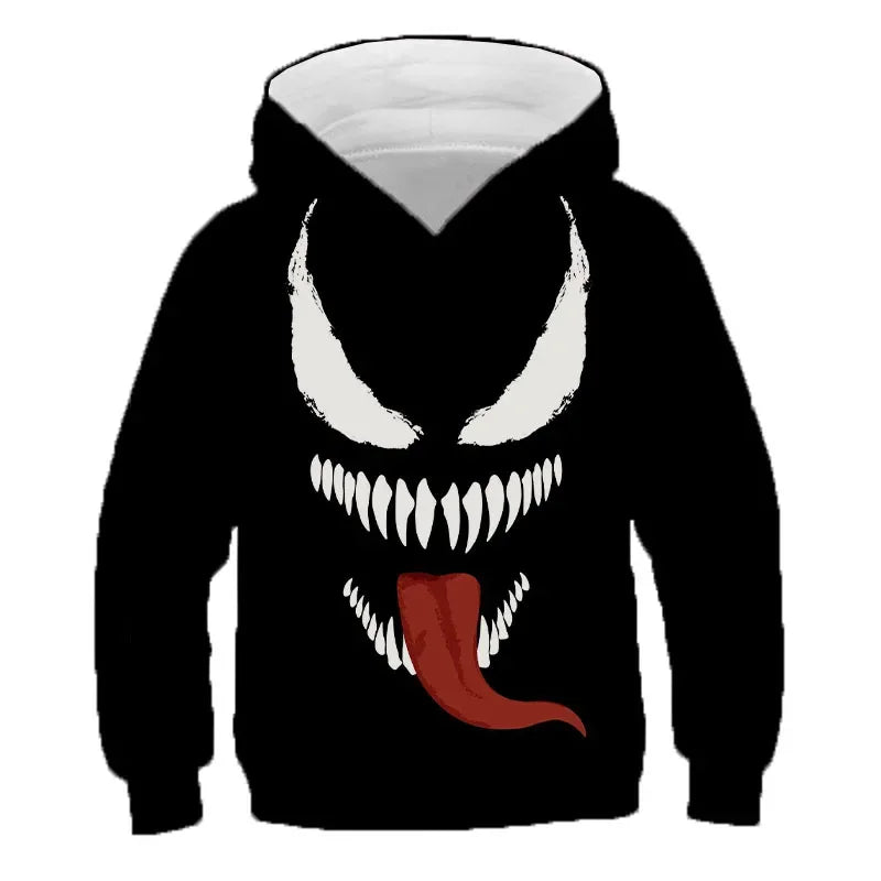 Marvel Venom Hoodies Men Women Children 3D Print Sweatshirts Boy Girl Kids Tops Long Sleeve Cool Casual Streetwear Pullover