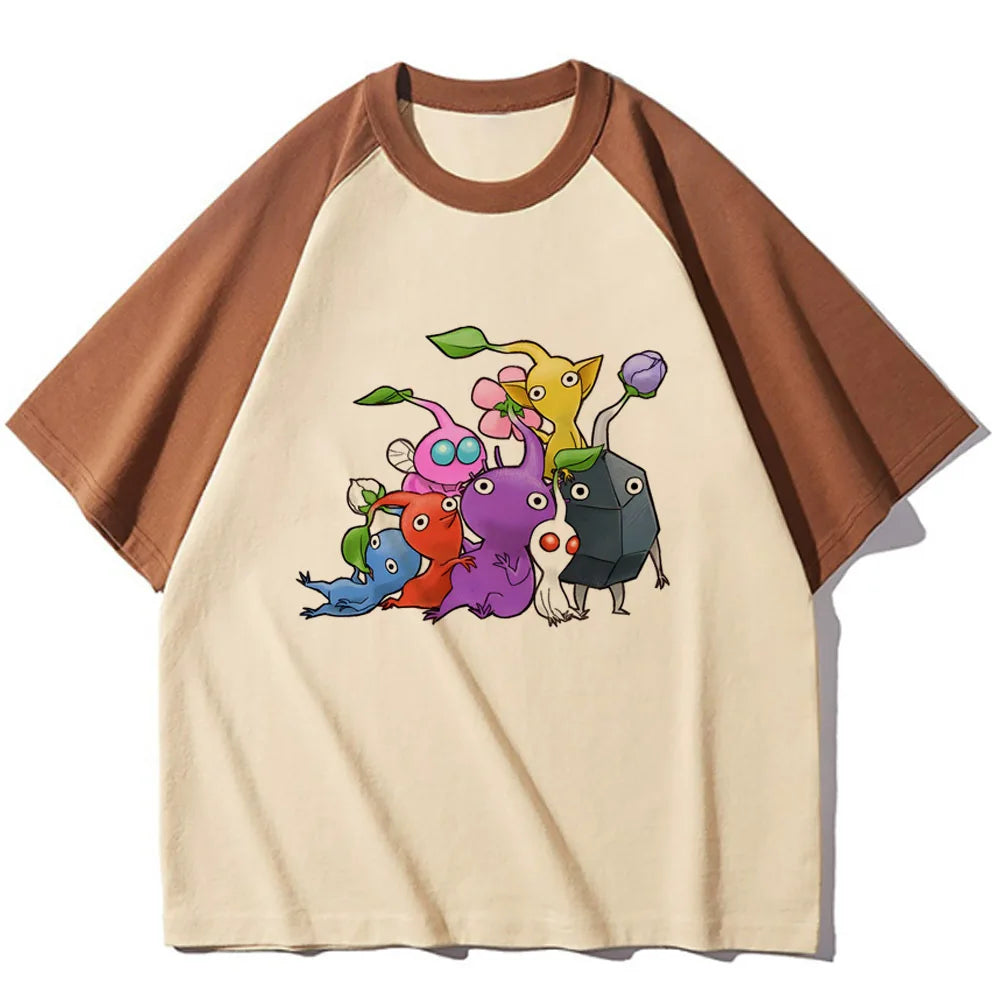 Pikmin tshirt girl 2000s Comfortable Breathable anime Vintage shirt 2000s Trendy aesthetic Classic harajuku