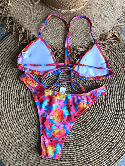 Micro Designer Bikinis Brand Triangle High Cut Thong Bikini Set Chic Swimsuit Women Swimwear Summer Beach Bathing Suits Monikini