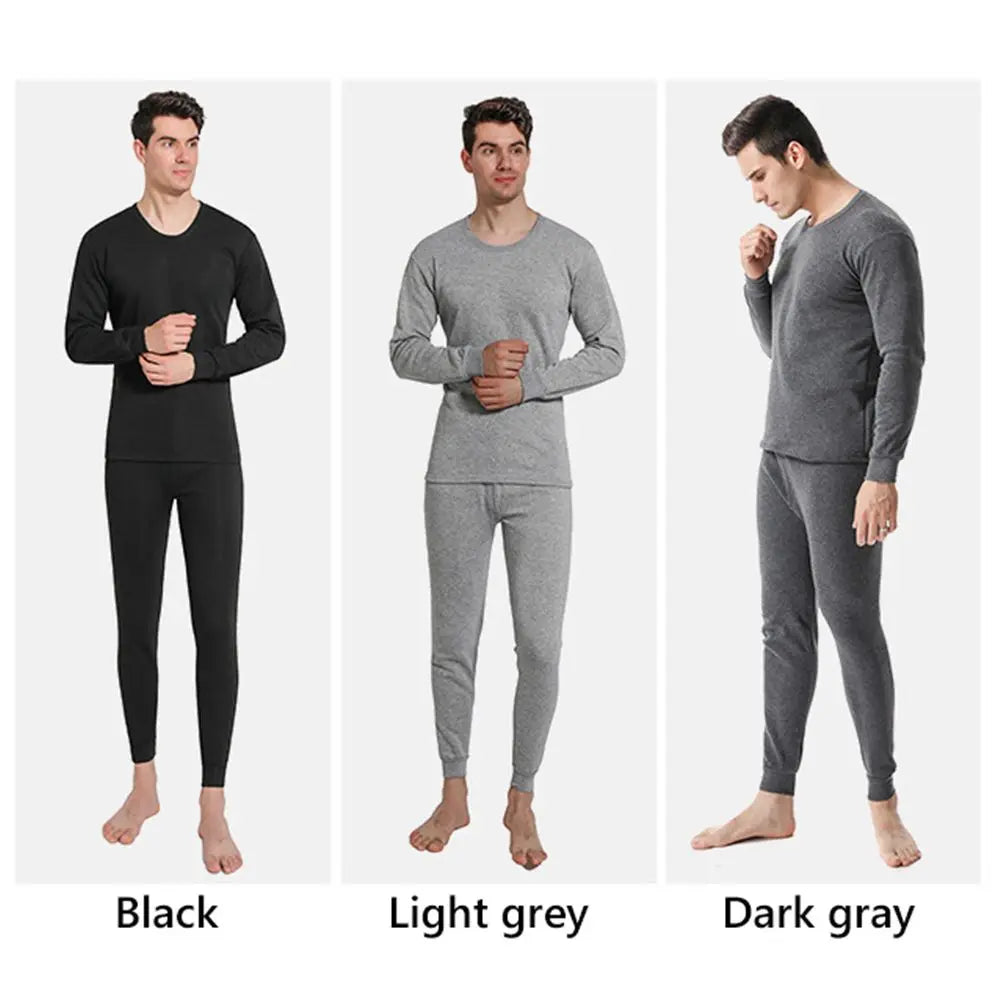 Thermal Underwear Set for Men Soft Fleece Lined Long Johns Set Men's Top & Bottom Set Winter Cold Weather Thermal Clothes