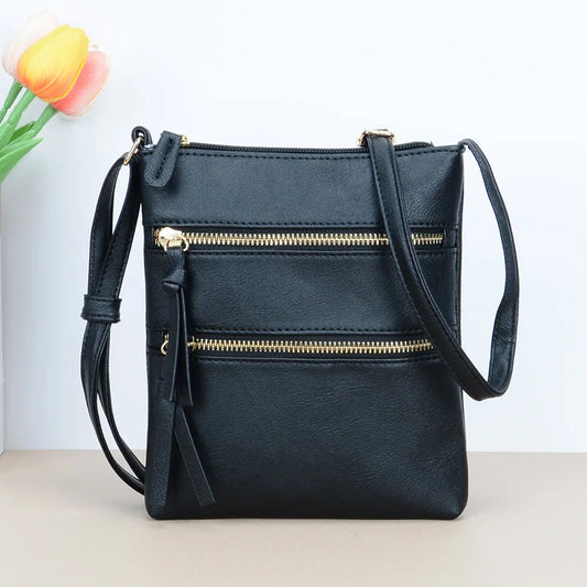 Casual Solid Crossbody Bags For Women Pu Leather Fashion Flap Shoulder Bag Designer Handbags And Purses