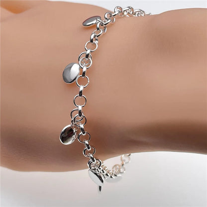 Andara Wholesale 925 Silver Bracelet Elegant Chain High Quality Jewelry For Men&Women Christmas Gifts