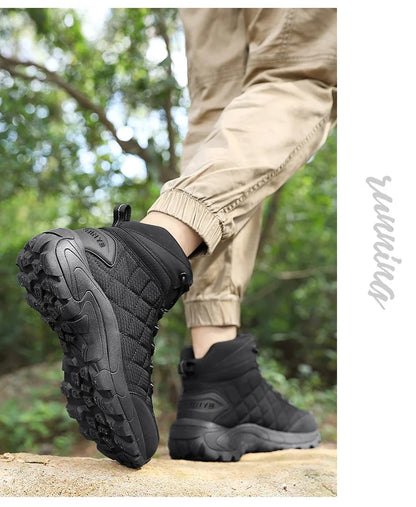 Men Boots High Quality Hking Shoes Tactical Boots for Men Snow Boots Outdoor Sneakers Mountaineering Camping Thick Sole