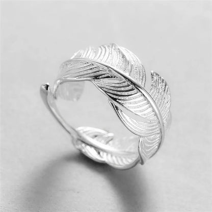 Silver Plated Unique Lines Ring For Women Jewelry Finger Adjustable  Vintage Ring For Party Birthday Gift Fashion Jewelry