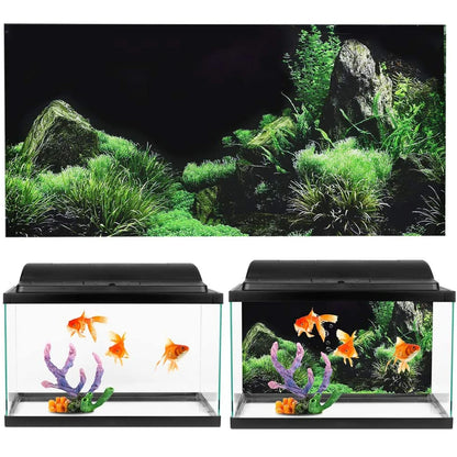 5 Size 3d Aquarium Background Poster PVC Adhesive Sticker Fish Tank Underwater World Paper Landscape Wallpaper Decoration