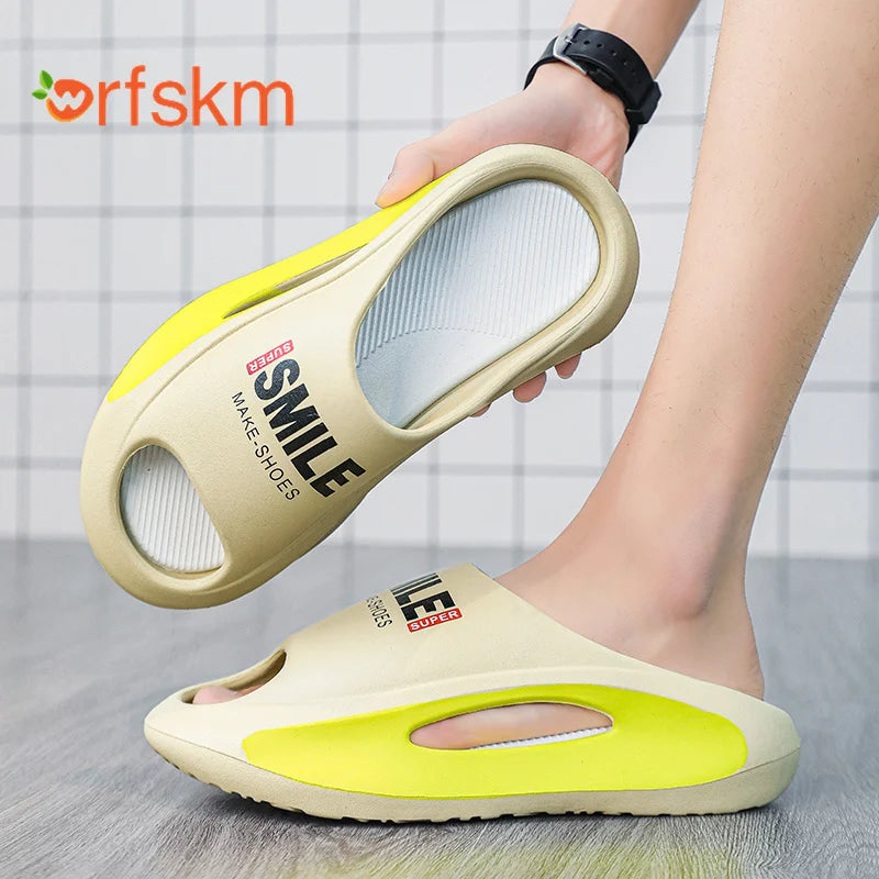 Men's slippers massage sandals man summer beach shoes Thick Bottom Unisex Soft Slipper sneakers EVA Non-slip women home slipper