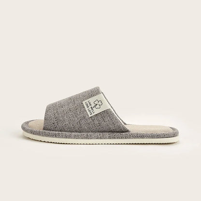 NEW Home Linen Slippers For Men In Spring&Autumn Comfortable Bedroom Open-toed&Breathable Slippers Men's & Women's Shoes Summer