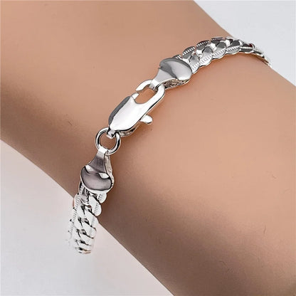 Andara Wholesale 925 Silver Bracelet Elegant Chain High Quality Jewelry For Men&Women Christmas Gifts