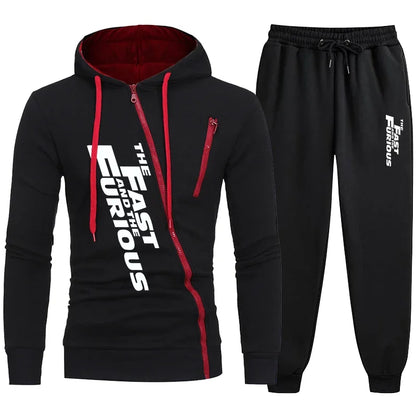 New Fashion Brand Printed Mens Tracksuit Set Zipper Hoodie Suits Two Pieces Set Jogging Suits Sports Wear Sweatshirt Sweatpants