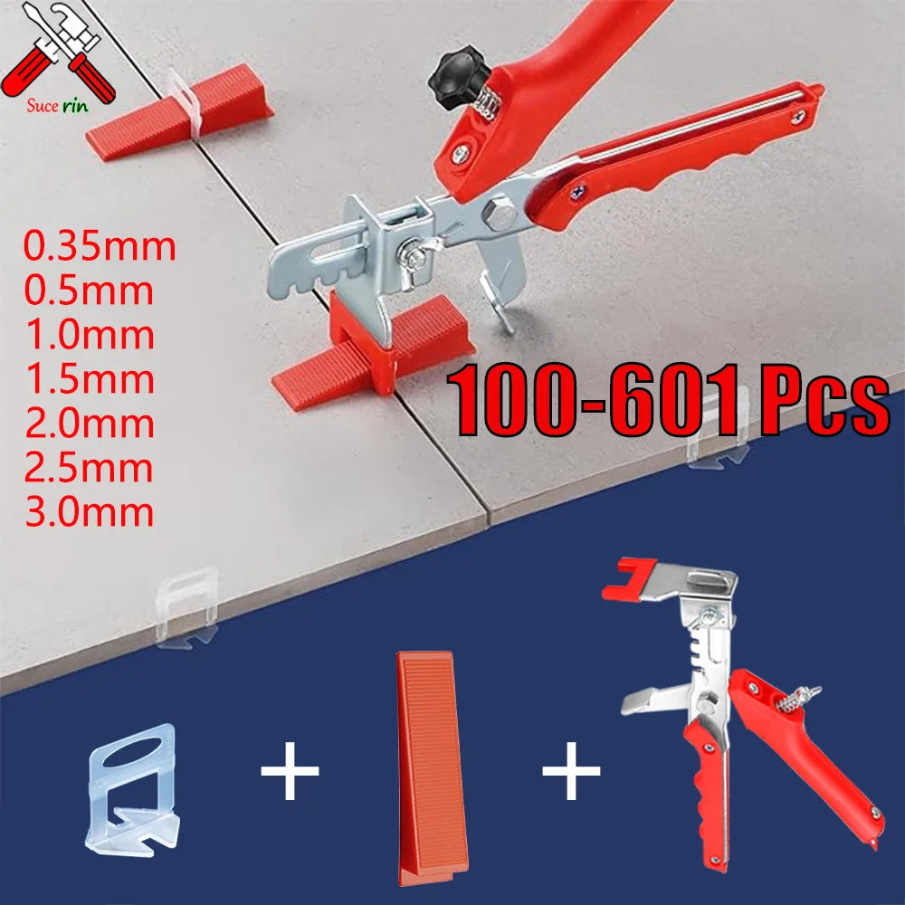 Professional Wall Floor Ceramic Tile Leveling System Clips Wadge Piler Spacer Kit for Tile Laying Construction Tools Building