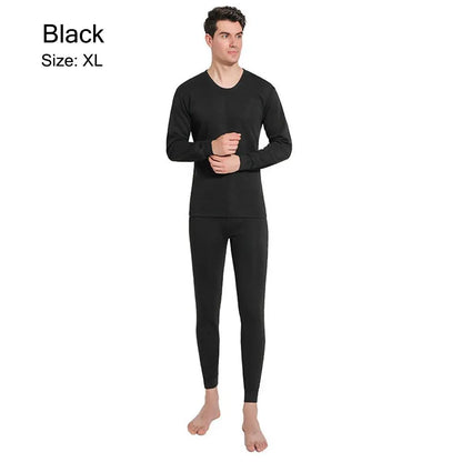 Thermal Underwear Set for Men Soft Fleece Lined Long Johns Set Men's Top & Bottom Set Winter Cold Weather Thermal Clothes