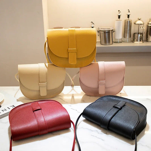 Small Women Purse Shell Shoulder Messenger Bag PU Leather Fashion Solid Yellow Black Crossbody Bag Bolsas Ladies Phone Purse