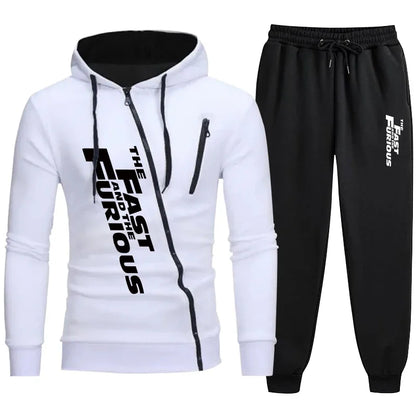 New Fashion Brand Printed Mens Tracksuit Set Zipper Hoodie Suits Two Pieces Set Jogging Suits Sports Wear Sweatshirt Sweatpants