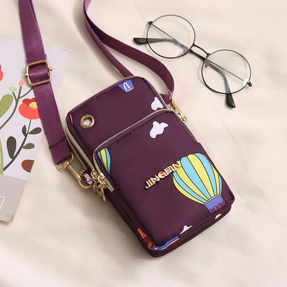 Casual Waterproof Nylon Crossbody Bags Women Messenger Shoulder Bag Female Small Cell Phone Handbags Purses Sports Pouch Bag