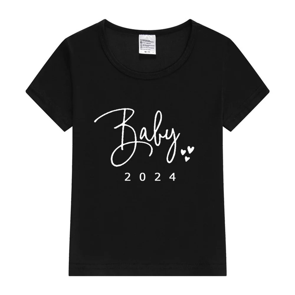 Funny Baby Daddy 2024 Family Matching Clothing Simple Pregnancy Announcement Family Look T Shirt Baby Dad Matching Clothes