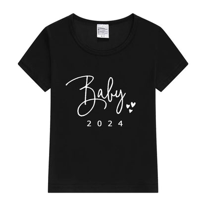 Funny Baby Daddy 2024 Family Matching Clothing Simple Pregnancy Announcement Family Look T Shirt Baby Dad Matching Clothes