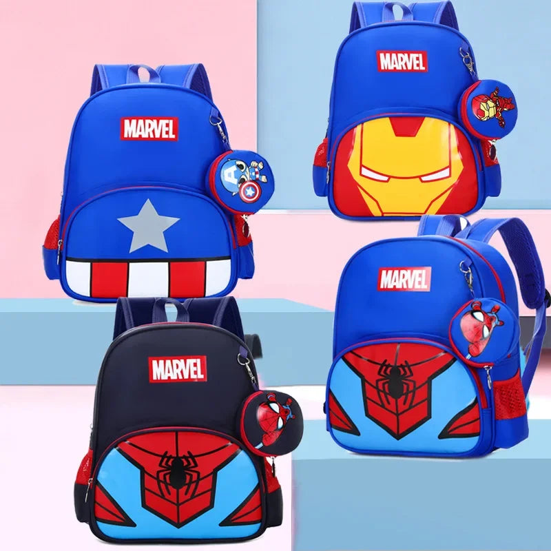 Children's School Bags Boys Girls Hero Spider Cartoon Kindergarten School Bags Children's Orthopedic Backpacks 4-13 Years Old