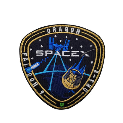 Space Badge Embroidery Hook Loop Patches Astronaut Military Hat Cloth Backpack Armband Stickers Appliques Patches for Clothing