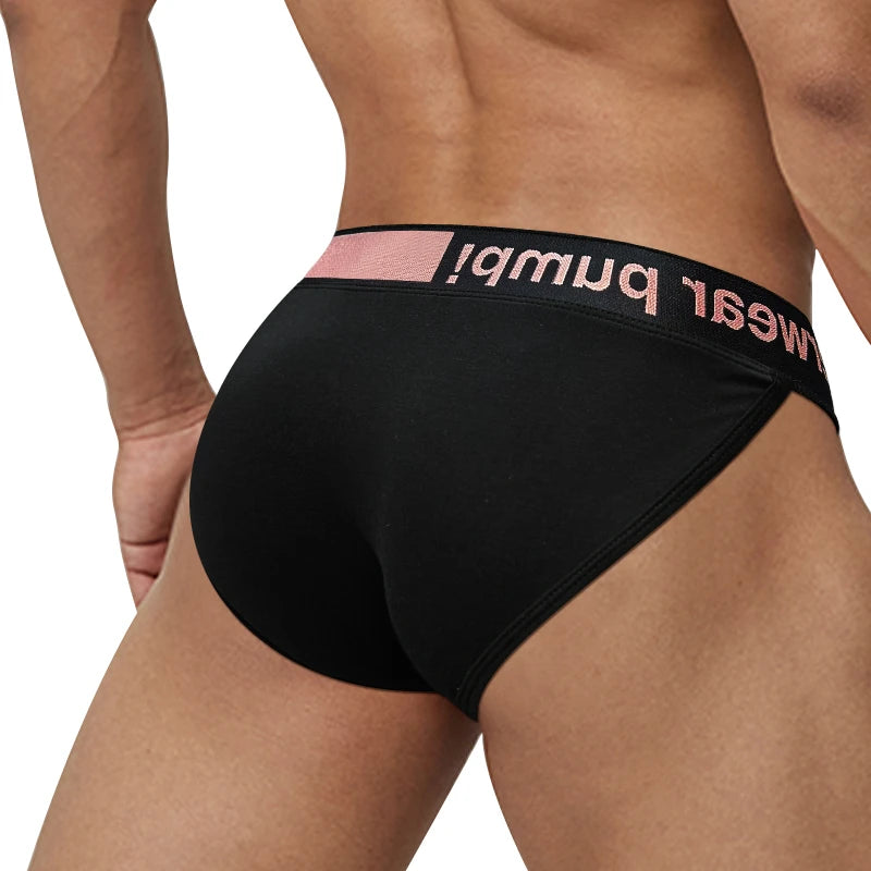 CMENIN Modal Men's Underwear Sexy High Cut Man Briefs Sissy Bikini Jockstrap Panties Male Pink Gradient Elastic Band Man Briefs