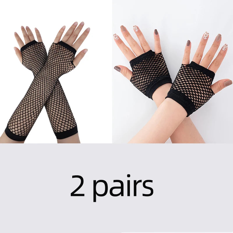 New Fashion Neon Fishnet Fingerless Long Gloves Leg Arm Cuff Party Wear Fancy Dress for Womens Sexy Beautiful Arm Warmer