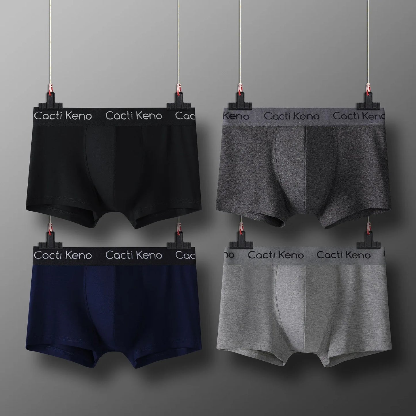 4pcs/lot Men's Panties Cotton Men Boxer Shorts Medium Waist Breathable Men Underwear Large Size Sexy Soft Male Short