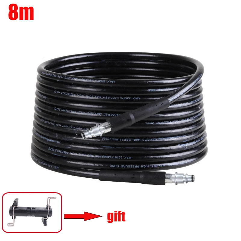 8~20m High Pressure Washer Hose Pressure Water Cleaning Hose Pipe Cord for AR/BOSCH AQT UA/Black DECKER Quick Connector