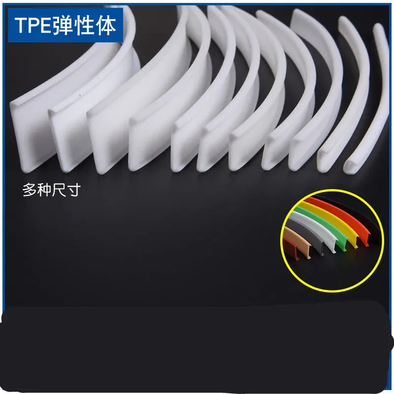 U Edge Banding Veneer Edging Furniture Soft TPE Edgeband   9MM 12MM 14MM 16MM 18MM 20MM 25MM White Beige Gray Black brown