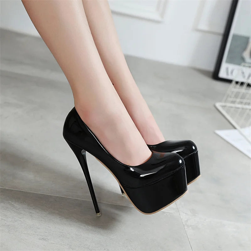 Popular New Sexy Banquet Party Fashion Model Catwalk High Heels Spring/Autumn Professional Elegant Women's Shoes Zapatos Mujer