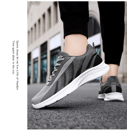 Men's Spring New Casual Running Shoes Sports Tennis Shoes Soft-soled Ultra-light Student Delivery Shoes