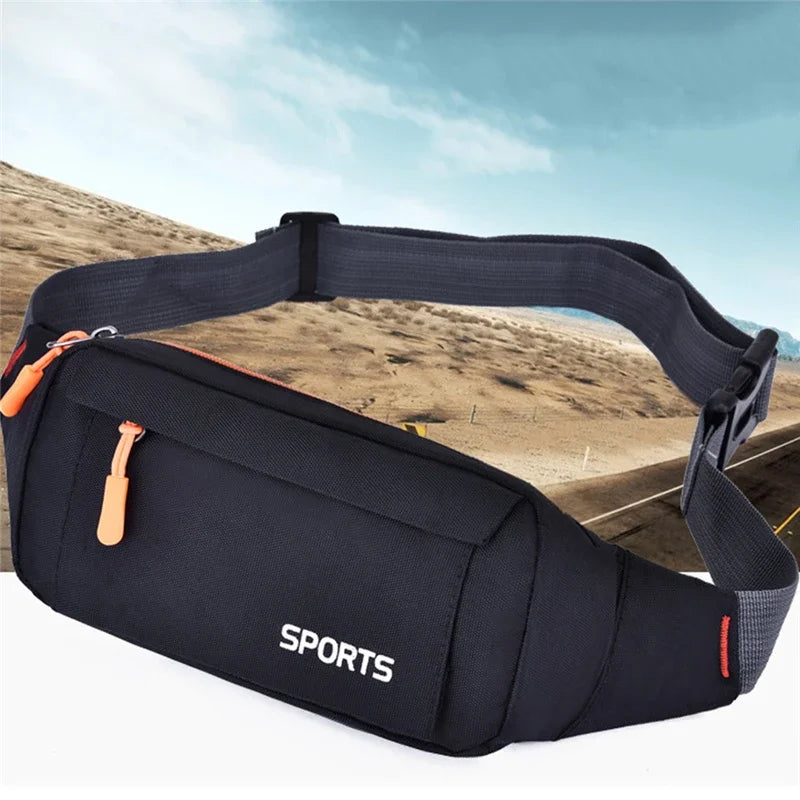 Men's Breast Package Waterproof Outdoor Sports Bag Oxford Pouch Korean-style Waist Bag Fanny Pouch Crossbody Male Banana Bag