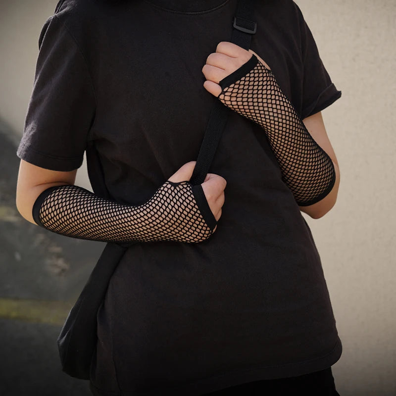 New Fashion Neon Fishnet Fingerless Long Gloves Leg Arm Cuff Party Wear Fancy Dress for Womens Sexy Beautiful Arm Warmer