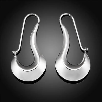 Fine 925 Sterling Silver Drop Earrings for Women, Charm Jewelry, Fashion, Wedding, Engagement, Party, Nice Gift