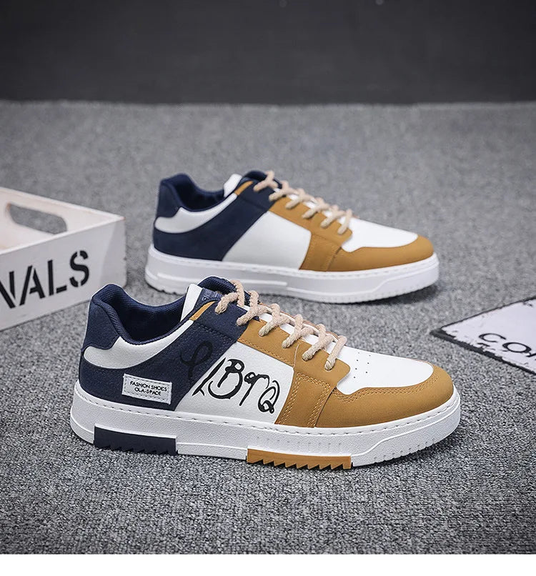 New Fashion Designer Shoes Men Casual Platform Sneakes Lace Up Trainers Student Sneakes Mens Vulcanized Shoes Zapatillas Hombre