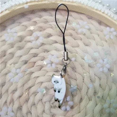 Cat Lanyard for IPhone Samsung Huawei Xiaomi Mobile Phone Case Strap Kitten Key Chains Bag Pendant Decoration Keychain Gift