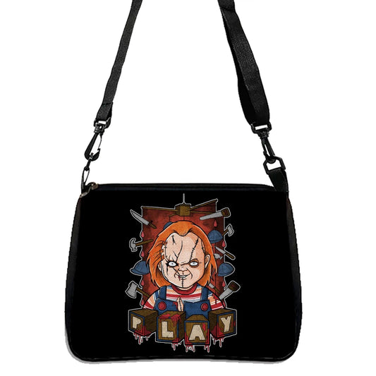 Child's Play Chucky Print Bag, Lightweight Shoulder Bag, Multifunctional Handbag For Shopping 5.23