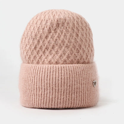 VISROVER 12 Colors Solid Real Cashmere Beanies Winter Hat For Woman Acrylic Hat Woman Autumn Warm Skullies For Man Wholesales