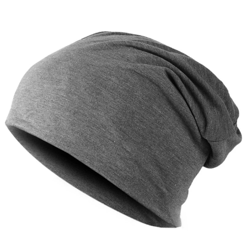 Soft Cotton Baggy Beanie Hat For Men Women Autumn Spring Slouchy Skullcaps Fashion Letter Print Hip Hop Warm Bonnet Caps Unisex