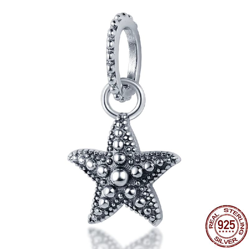 New in S925 Sterling Silver Ocean Collection Charm Will Shine Beads Fit Pand Bracelet DIY Pendant Woman Jewelry 2023 Hot Sale