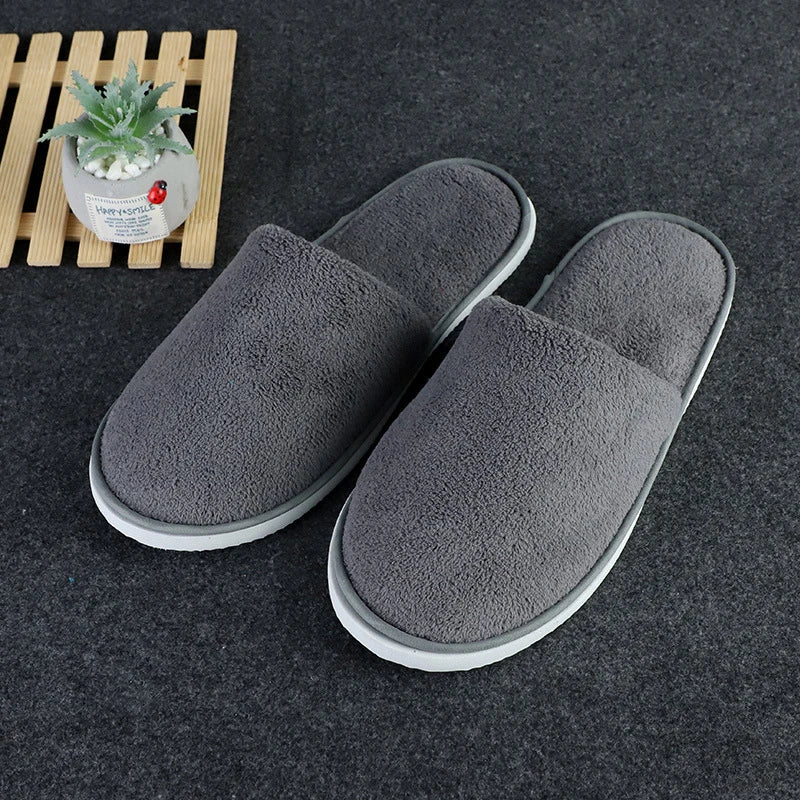 New Winter Women Fur Slippers Open Toe Flip Flops Thicken Warm Plush Home Shoes Couple Indoor Slippers for Bedroom Slides