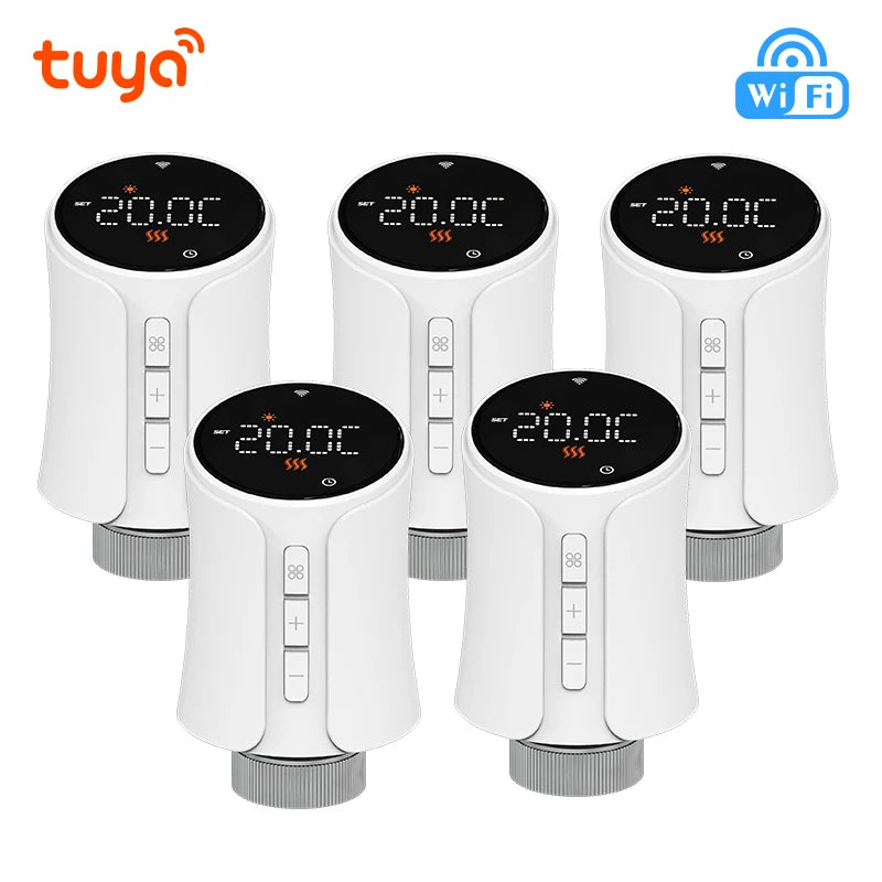 New Tuya Wifi Thermostat Radiator Actuator TRV Smart Thermostatic Valve Wifi Thermostat Temperature Controller Alexa Google Home